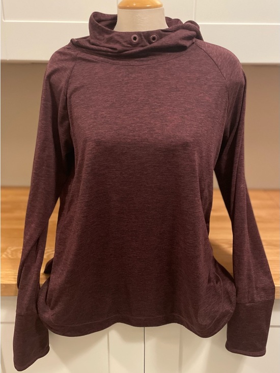 Athleta Tops - Athleta Cozy Hooded Pullover Sweatshirt - Deep Plum